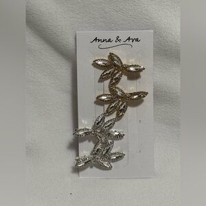 Anna & Ava Metallic Leaf Hair Clips